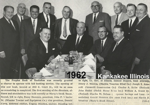Image For Peoples Bank of Kankakee County - 1962 thru Today